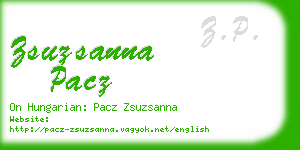 zsuzsanna pacz business card